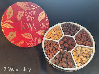 Holiday Tins - 7-Way- with Assorted Nuts